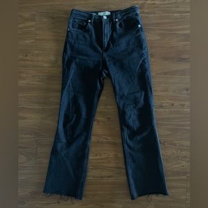 Mango Black boot crop jeans